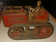 Antique Arcade Cast Iron 1935 International Tractor Bulldozer