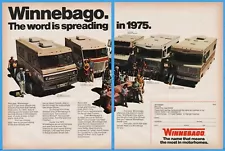 1975 Winnebago Custom Brave Indian Chieftain Motor Home RV 1974 PHOTO Print Ad