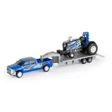 ERTL 1/64 New Holland "Blue Barracuda" Pulling Tractor w Truck & Trailer 47569