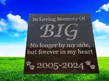 Polished Granite Dog or Cat Pet Memorial Grave Stone Garden Headstone Marker d3