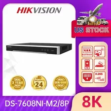 NVR HIKVIS Model DS-7608NI-M2/8P Original AI 32MP 1U 2SATA 32TB 8CH 8PoE +8K 4K