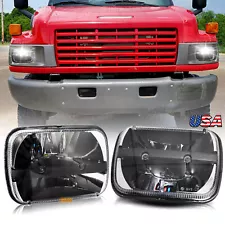 for GMC C4500 C5500 C6500 TopKick 2003-09 Pair 7x6" Led Headlights High/Low Beam (For: More than one vehicle)