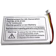 Battery for Apple iPod 4th Generation 4 Gen 616-0183 PE435A A1099 20gb 40gb 60gb