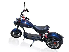 2000W Electric Harley Chopper Fat Tire Scooter EBike 20AH Metallic Grey Blue Red