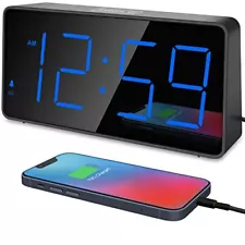 Digital Clock, Alarm Clock for Bedrooms-Large Big Numbers 5 Dimmers for Seniors,