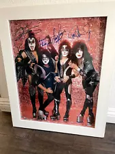 KISS Band Signed Autographed Photograph Steiner Authenticated Framed Display