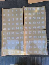 Number Decals for Helmets Football, Lacrosse, Baseball, Softball, Hockey 1-00