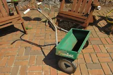 Rare Vintage Greenfield Lawn Seed Push Behind Drop Spreader #2394C