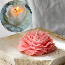 3D Candle Molds Pillar Silicone Soap Mold Flower DIY Handmade Craft Wax Moulds