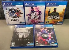 PS4 PSVR Lot of 5 Games Robinson Blood & Truth Astro Bot Playstation 4 PS VR
