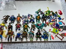 TMNT Lot Of 20 Vintage Action Figures Teenage Mutant Ninja Turtles Lot Of Extras