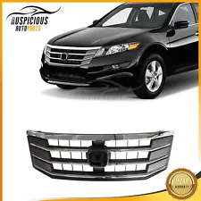 Chrome Front Bumper Upper Mesh Grill Grille For Honda Crosstour 2010-12 3.5L (For: 2010 Honda Accord Crosstour)