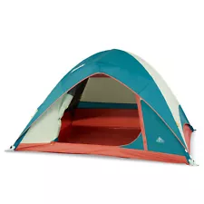 Used Kelty Discovery Basecamp 4 Tent 4-Person 3-Season Laurel Green/Stormy Blue