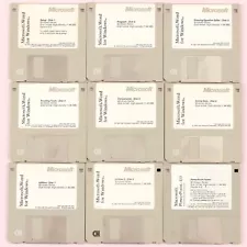 Microsoft Word for Windows 2.0 Complete Install 3.5” Floppy Disks *TESTED*