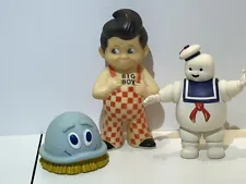 Lot of 3 Ad Toys-Bob’s Big Boy Burgers, Scrubbing Bubble, Marshmallow Man