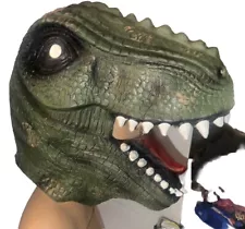 T-Rex Dinosaur Mask Face Latex Adult Mens Boys for Halloween Costume Funny