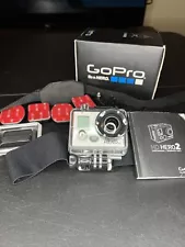 GoPro Hero 2 HD Silver Recording Sports Camera W/ Headmount + Wind Proof Back