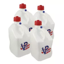 VP Racing 4 Pack White Patriotic Square 5 Gallon Racing Fuel Jug Gas Can IMCA