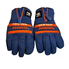 Denver Broncos Wells Gloves Adult Mens Extra Large XL Team Apparel NFL Winter