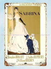 SABRINA MOVIE POSTER Audrey Hepburn metal tin sign old reproductions for sale