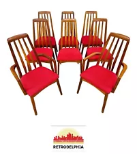 Vintage Danish Modern Teak Dining Chairs - Set of 8