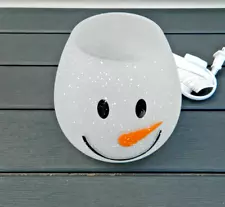 Scentsy Full Sized Wax Warmer Frosty Glow Snowman With Box Discontinued