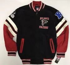 Atlanta Falcons NFL GIII Men's Full Zip Suede Leather Jacket NEW SMALL