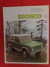 1975 FORD "BRONCO" Truck Dealer Sales Brochure