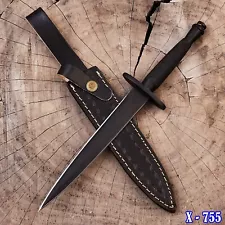 Vintage WW2 Double-Edged V42 Military Knife Stiletto Dagger Knife With Sheath