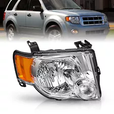 For 2008 2009 2010 2011 2012 Ford Escape SUV Chrome Passenger Right Headlight