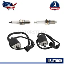 For Suzuki INTRUDER VS1400 1987-2009 VL1500 98-04 2 x Ignition Coil & Spark Plug (For: 1987 Suzuki Intruder 1400)