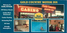 Gold Country Motor Inn Elko NV Vintage Postcard 4x8" Casino Best Western RV Park