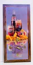 Pepsi Quartz Movement Vintage Wall Clock. Jebco New In Box Rectangular 22.5" 