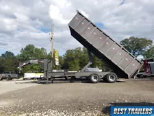 2024 delta 8 x 20 gooseneck 10 ton dump trailer New high side 24 yard dumpster