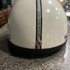 Vintage 1960s Cycraft Helmet CY-2 Motorcycle Scooter Cafe Racer Half MED 7 1/8