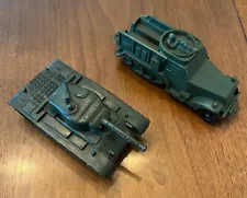 Vintage 1950s/60s Patton style Tank & Half Track by Auburn Toy Company