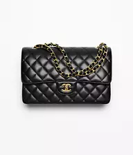 CHANEL LARGE CLASSIC HANDBAG GRAINED CALFSKIN & GOLD-TONE METAL. NEW & AUTHENTIC