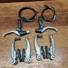 Trek 220 Mountain Bike V Brake Set Front and Rear MTB Callipers Cables Lever Kit