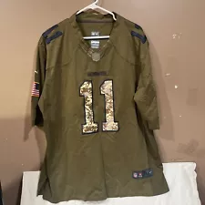 Nike Eagles Carson Wentz 11 Army camouflage design On Field Jersey Adult XL