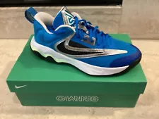 Nike Giannis New Immortality 3 Basketball Shoes Blue-Silver-Black Men's Size 8