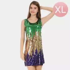 Mardi Gras Sequin Splash Party Cocktail Ball Party Masquerade Parade Dress