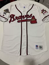 READ 1995 Chipper Jones Atlanta Braves Russell On Field Jersey 44 L Niekro