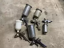 5 Used automotive Paint & Touch-up Paint Spray Guns for parts or repair