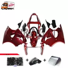 FK Injection Red Fairing Fit for Kawasaki 2000-2002 ZX6R & ZZR600 2005-08 l049