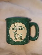 Pea Soup Andersen's Heavy Ceramic Coffee Tea Mug Hap-Pea And Pea-Wee Green 16 oz