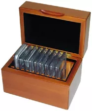 Certified Coins Box Oak Wood 10 Graded Slabs PCGS NGC IGC Case Free US Shipping