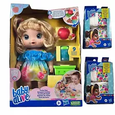 Hasbro Baby Alive Fruity Sips Doll with 8 Additional Baby Alive Doll Diapers