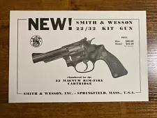 SMITH & WESSON 22/32 Kit Gun Revolver Advertising Sales Sheet 1950s Magnum