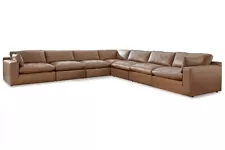 Signature Design by Ashley Emilia Leather 7 pc Sectional