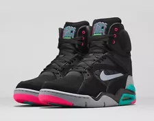 Nike Air Command Force Spurs size 10 684715-001 Black Wolf Grey Hyper Jade